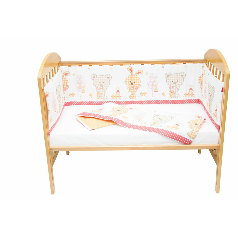 Set protectii patut sweet dreams, din bumbac, 70x120 cm