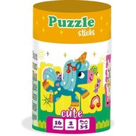 Roter Kafer - Puzzle animale Lama si Unicorn Din betisoare Puzzle Copii, piese 16