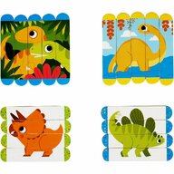 Fiesta Crafts - Set puzzle-uri din betisoare lemn - Dinozauri