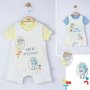 Tongs baby - Set salopeta cu tricou Great detectives pentru bebelusi,  (Culoare: Albastru, Marime: 6-9 luni) - 1
