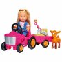 Simba - Set de joaca Tractor cu remorca,  Cu accesorii, Cu papusa Evi Love - 2