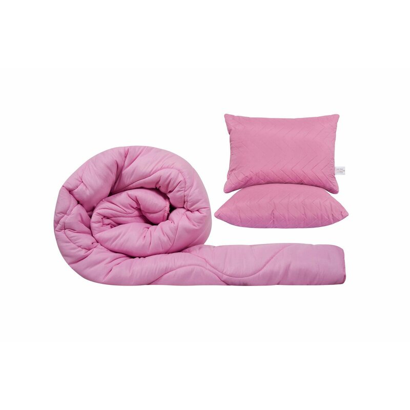 Somnart - Set gama Coral, Pilota 200x220 cm si 2 perne 50x70 cm Sweet Liliac