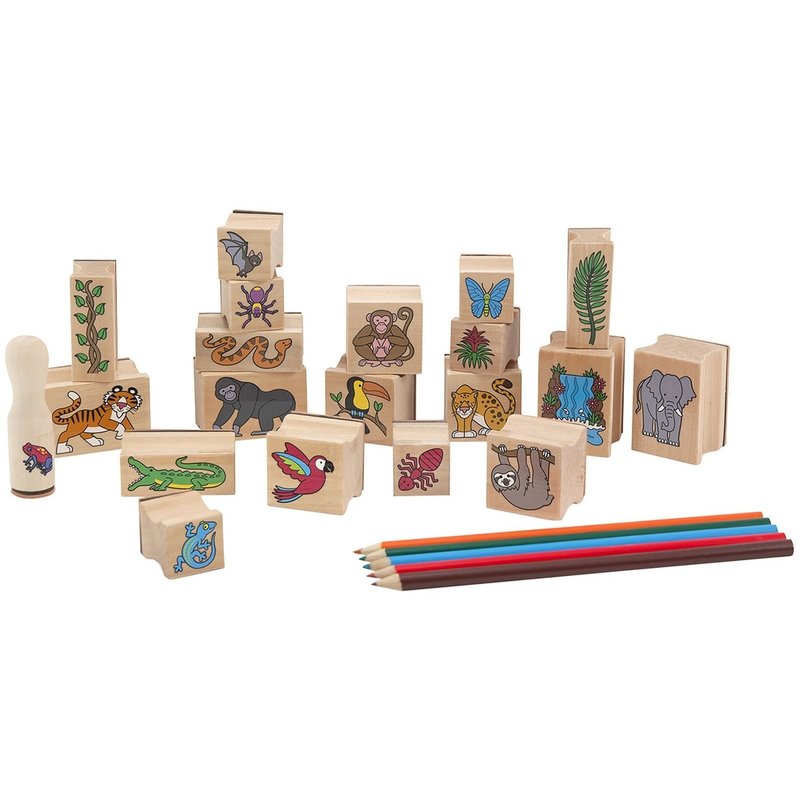 Melissa & doug - set stampile jungla melissa and doug