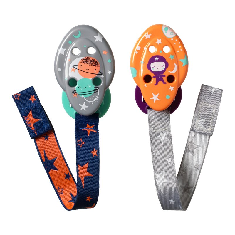 Tommee tippee - set suport pentru suzeta, 2 buc, planete/astronaut