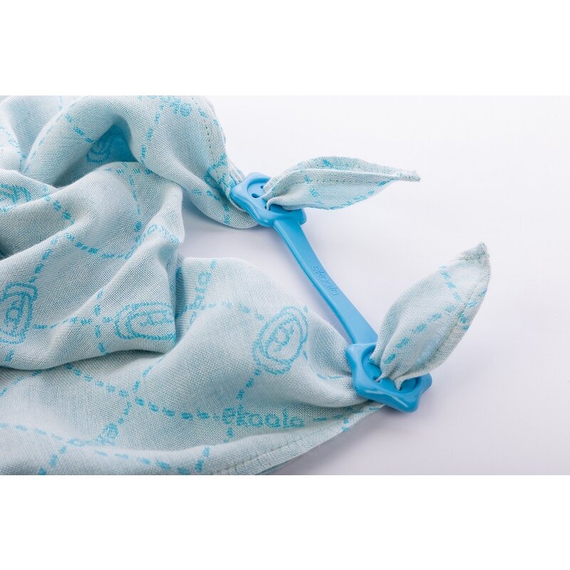 Ekoala - set suport de prindere baveta cu swaddle, albastru