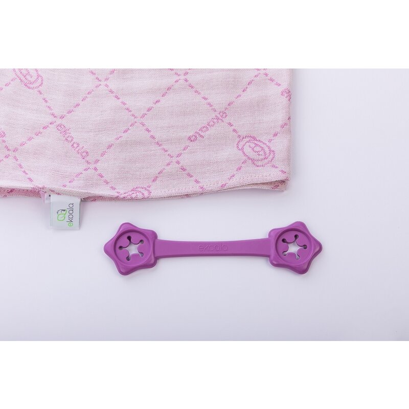Ekoala - set suport de prindere baveta cu swaddle, violet