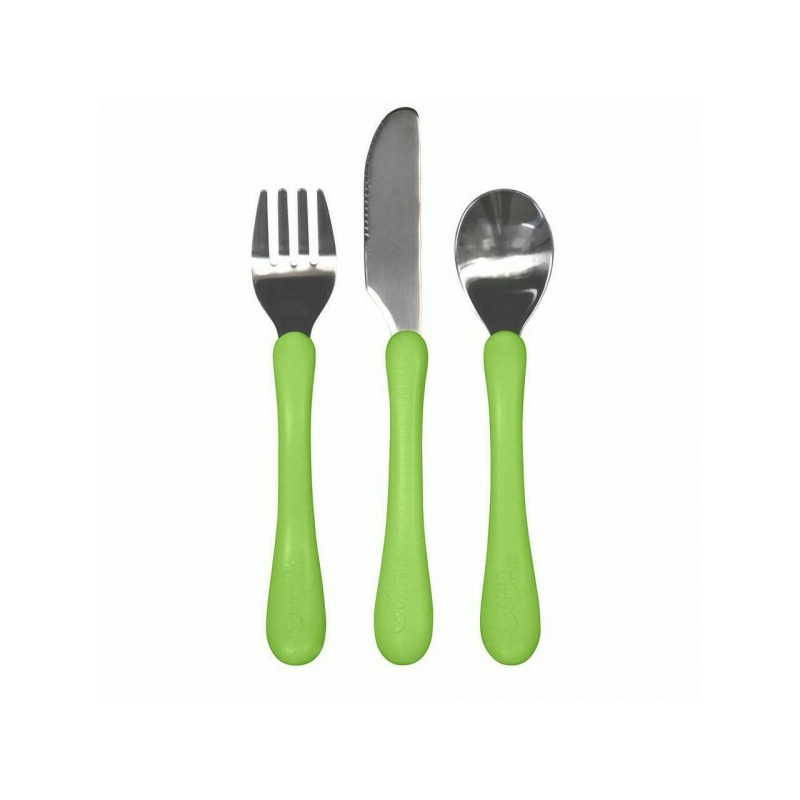 Set tacamuri de invatare - Learning Cutlery - Green Sprouts iPlay - Green