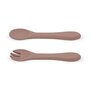 Set tacamuri, Petite&Mars, Take&Match, Din silicon, Forma ergonomica, Delicate cu gingiile, Adecvate pentru masina de spalat vase, Fara BPA, 6 luni+, Velvet Latte, Maro pudrat - 3