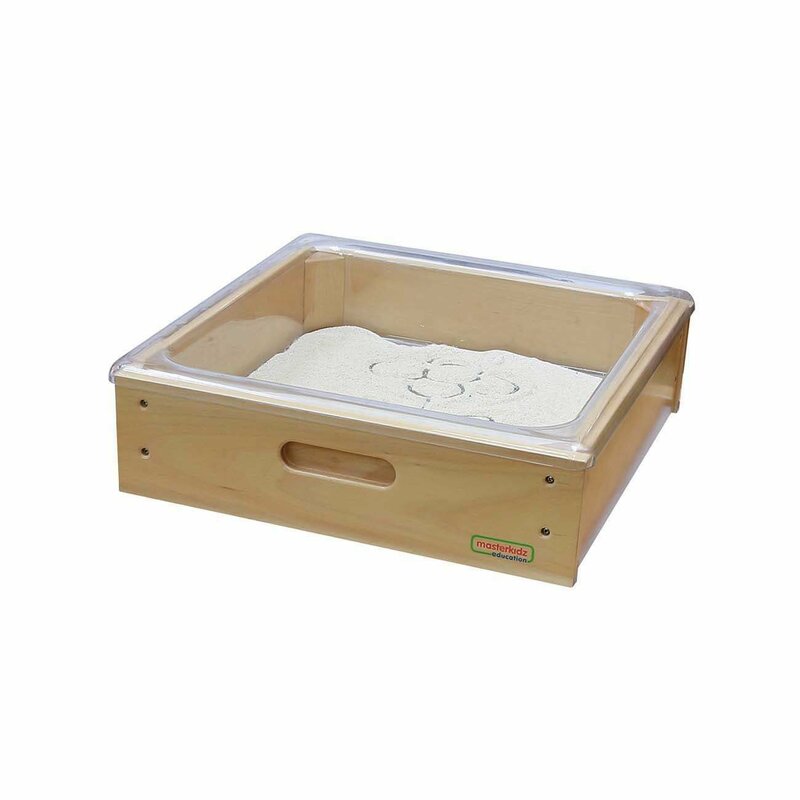 Masterkidz - set tava si accesorii pentru joc cu nisip, din lemn, +3 ani,