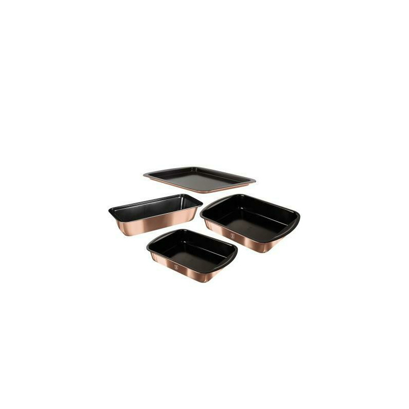 Set tavi pentru cuptor, 4 piese, metallic line rose gold, berlinger haus, bh 7621