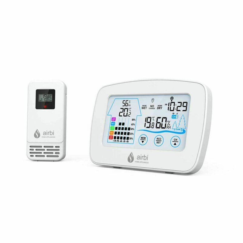 Airbi - termometru si higrometru control bi1020 digital, cu transmitator wireless extern