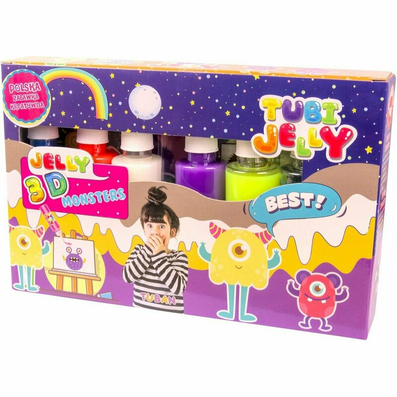 Tuban - Set Tubi Jelly cu 6 culori - Monstri TU3324