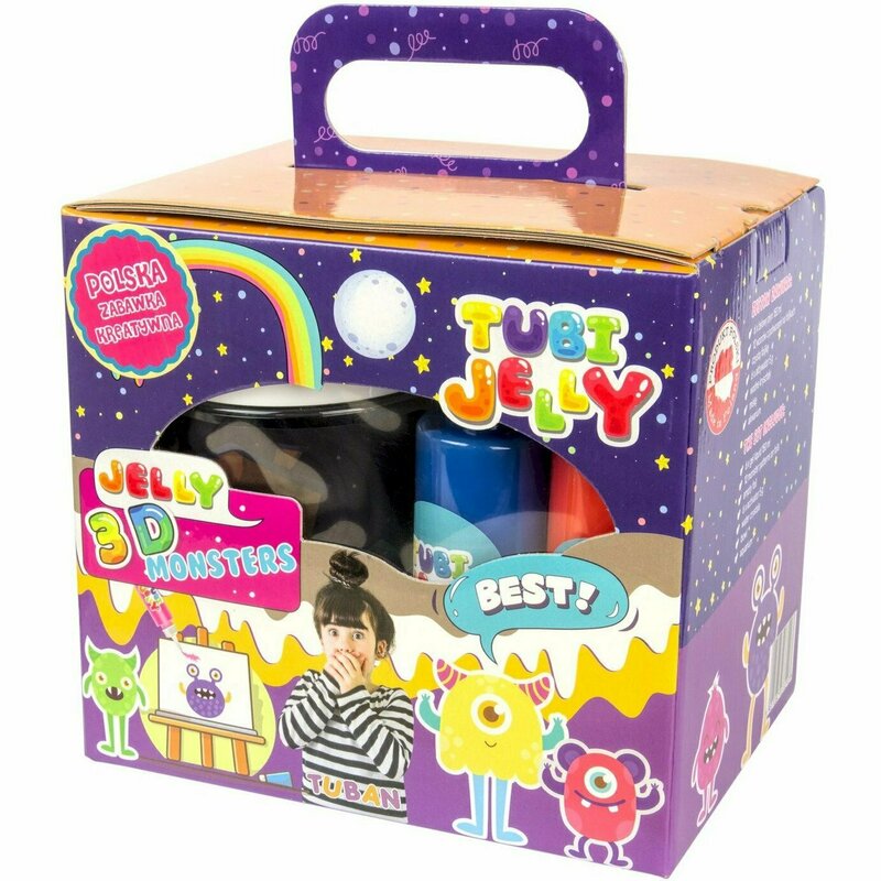 Tuban - set tubi jelly cu 6 culori si un acvariu mic - monstri tu3329