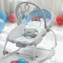 Sezlong balansoar, Baby Mix, Transformabil in scaun individual, Pana la 18 kg, Cu sunete si lumini, Cu vibratii, Reglare spatar in 2 pozitii, Include 3 jucarii, Cadru metalic, 0 luni+, Unicorn - 2