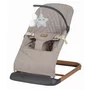 Sezlong balansoar, FreeON, Serene, Pana la 9 kg, Cu centura in 3 puncte, Spatar reglabil in 3 etape, Cu bara de jucarii, 70 x 45 x 56 cm, 0 luni+, Beige