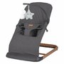 Sezlong balansoar, FreeON, Serene, Pana la 9 kg, Cu centura in 3 puncte, Spatar reglabil in 3 etape, Cu bara de jucarii, 70 x 45 x 56 cm, 0 luni+, Grey - 1