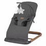 Sezlong balansoar, FreeON, Serene, Pana la 9 kg, Cu centura in 3 puncte, Spatar reglabil in 3 etape, Cu bara de jucarii, 70 x 45 x 56 cm, 0 luni+, Grey - 1