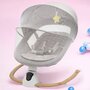 Sezlong balansoar, New Baby, Smart, Pana la 9 kg, Include cronometru si detector de miscare, Cu 5 viteze de leganare, Cu sunete si melodii, Cu 2 jucarii, 0 lun+, Grey - 2