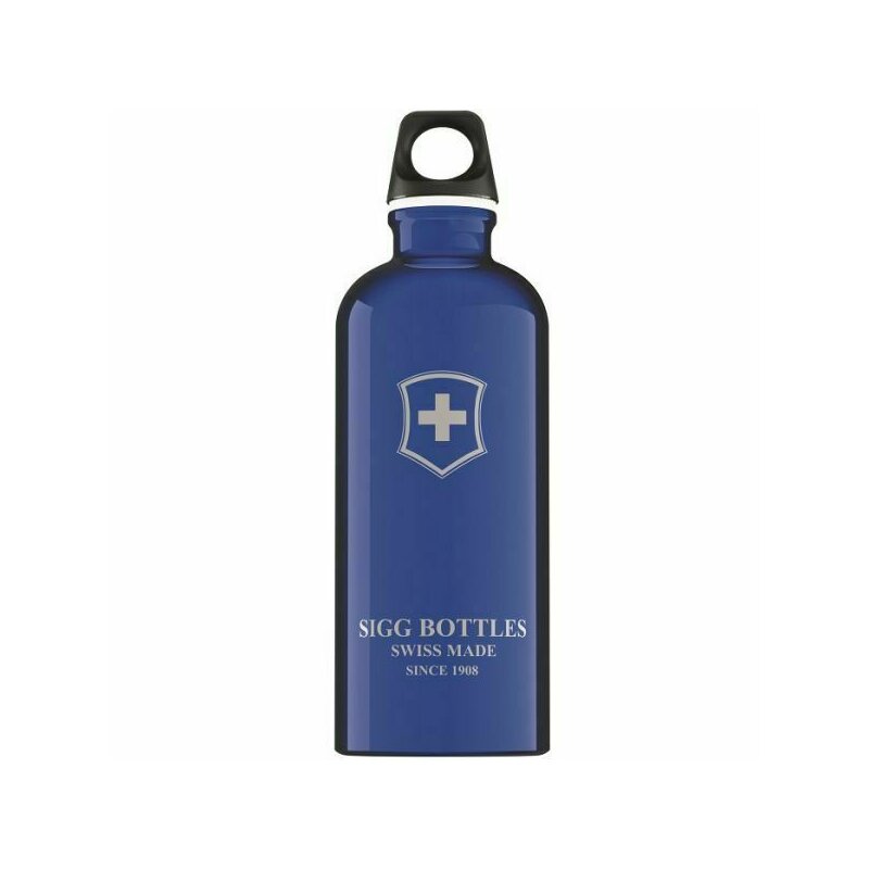Sigg - bidon swiss emblem 600 ml din aluminiu, albastru