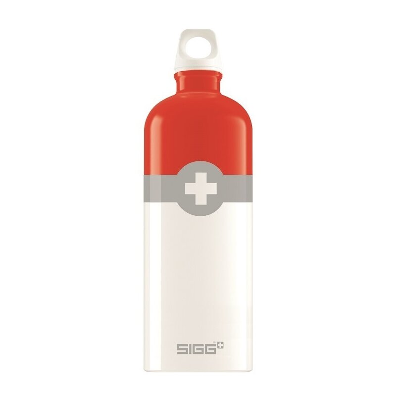 Sigg - Bidon Swiss Logo 1000 ml din Aluminiu, Rosu