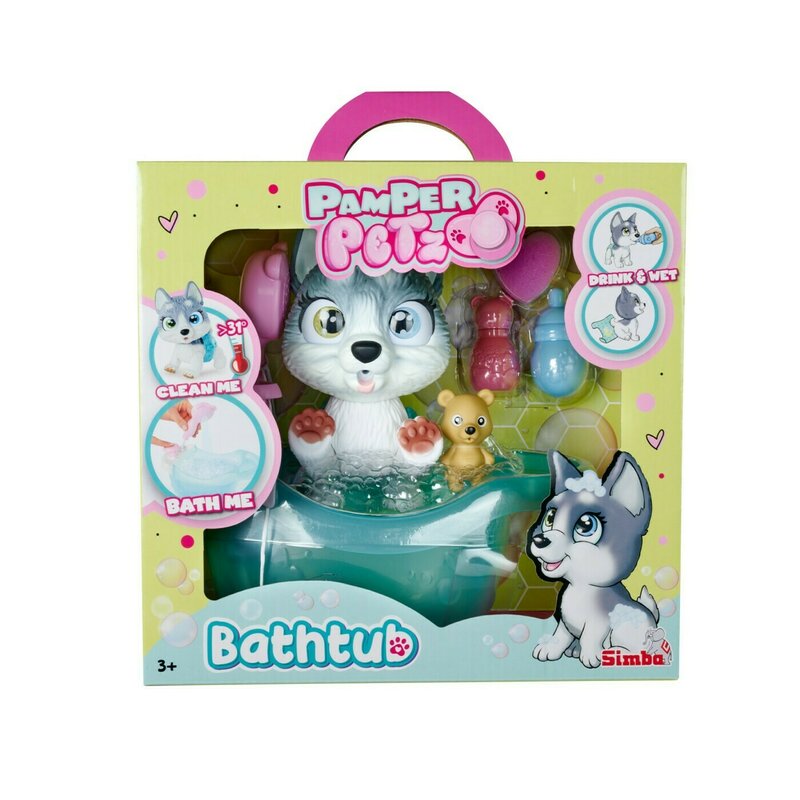 Simba - pamper petz catelusul husky la baie