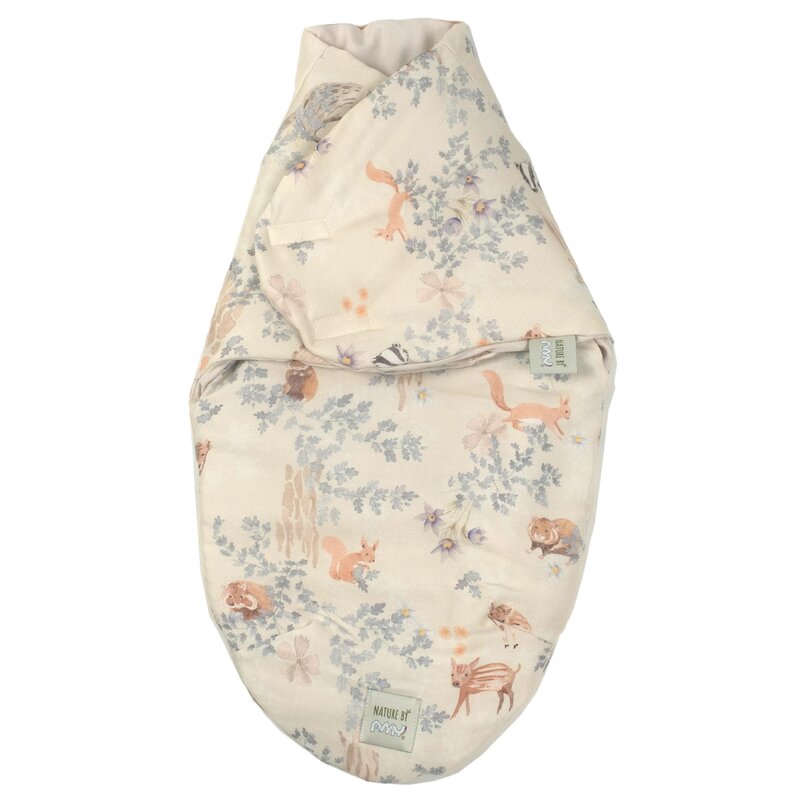 Amy - Sistem de infasare Baby swaddle Nature Bamboo by din Bambus, Animalute