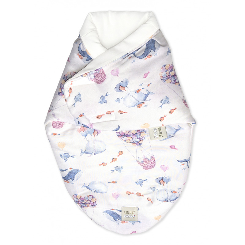 Sistem de infasare bambus, inchidere velcro, baby swaddle, baloane + cadou rucsacel