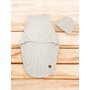 Sistem de infasare si caciulita, MimiNu, Pentru bebe, 0 - 3 luni, Din bumbac certificat Oeko Tex Standard 100, Soft Beige - 3