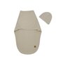 Sistem de infasare si caciulita, MimiNu, Pentru bebe, 0 - 3 luni, Leo, Din bumbac interlock certificat Oeko Tex Standard 100, Soft Mocha