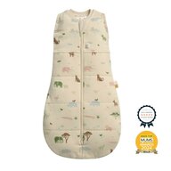 Sistem de infasat si sac de dormit, ErgoPouch, 2 in 1, 6-12 luni, 8-10 kg, TOG 2.5, Bumbac organic, Fermoar bidirectional, Transformabil, Lavabil la masina, Certificat non-toxic, Premiat in Australia, Model savana, Crem