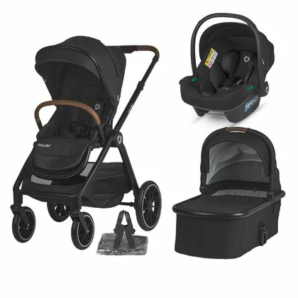 Sistem modular 3in1 Coccolle Aspen Jet Black + Scoica auto iSize Coccolle Knox Black