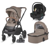 Sistem modular 3in1 Coccolle Aspen Sand beige + Scoica auto iSize Coccolle Knox Black