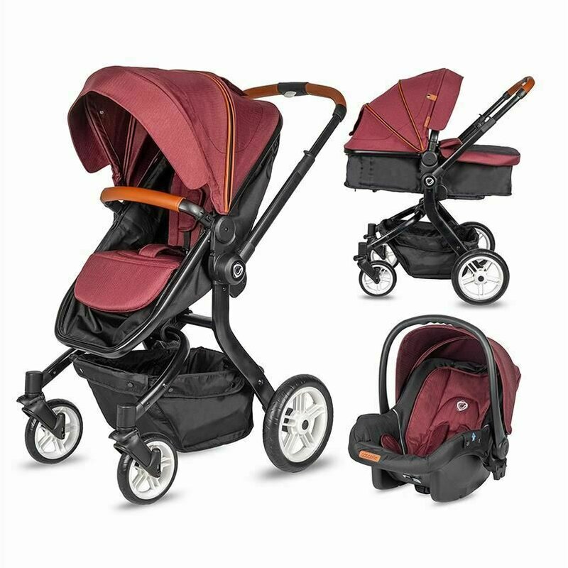 Coccolle - carucior 3 in 1 oro , transformabil, violet