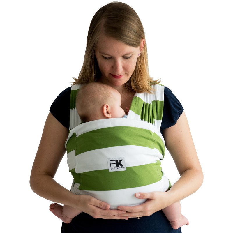 Baby K\'tan - Sistem purtare Baby Carrier Print, Olive Stripe, Marimea XS