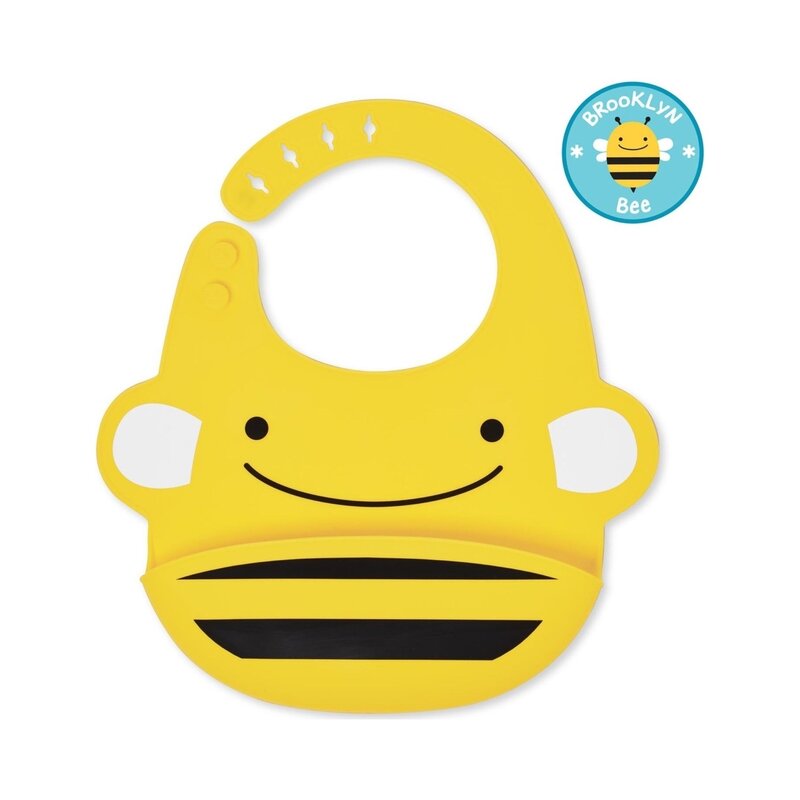 Skip hop - bavetica de silicon fold & go zoo - albinuta