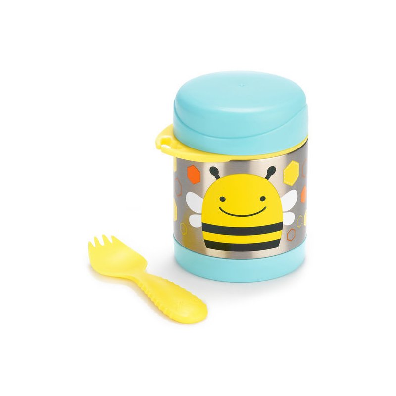 Skip hop - termos pentru alimente, mentine cald 7h si rece 5h, include si o lingura/furculita, fara bpa, conform cu standardul de securitate en14372, 325 ml, 0 luni+, albinuta