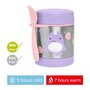 Termos, Skip Hop, Pentru alimente, Mentine cald 7h si rece 5h, Include si o lingura/furculita, Fara BPA, Conform cu standardul de securitate EN14372, 325 ml, 0 luni+, Balena