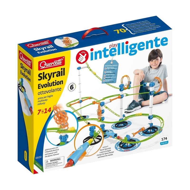 Quercetti - set de constructie skyrail evolution multiway rollway