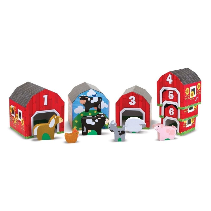 Melissa & doug - sortator de forme casuta cu animale melissa and doug