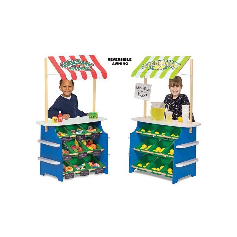 Melissa & Doug - Stand De Joaca Din Lemn Fructe Si Legume