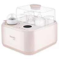 Sterilizator multifunctional, Lionelo, Steam Up, Functie de sterilizare, incalzire si uscare, Capacitate 4 biberoane, Sterilzare pana la 100 grade, Uscare 30-50 min,  Incalzire 37-85 grade, Ecran tactil, Fara BPA, Bej/Rose