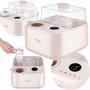 Sterilizator multifunctional, Lionelo, Steam Up, Functie de sterilizare, incalzire si uscare, Capacitate 4 biberoane, Sterilzare pana la 100 grade, Uscare 30-50 min,  Incalzire 37-85 grade, Ecran tactil, Fara BPA, Bej/Rose - 3