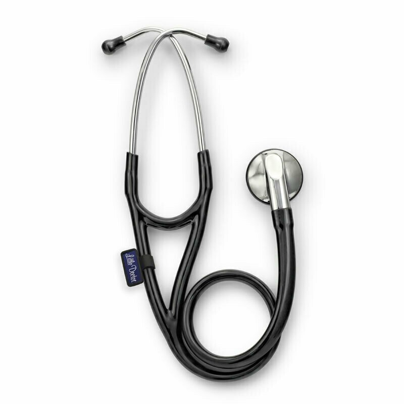 Little doctor - stetoscop ld cardio, profesional, 3 seturi de olive auriculare, negru/inox