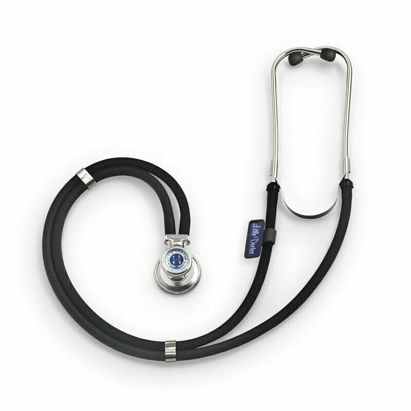 Little doctor - stetoscop ld special, 2 tuburi, lungime tub 56cm, negru/inox