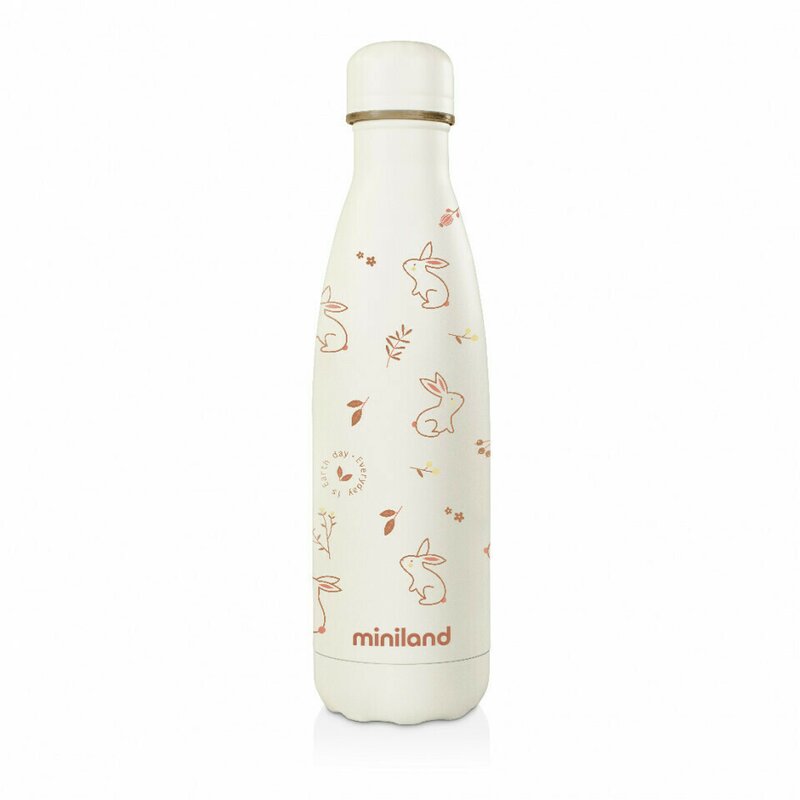 Miniland - sticla termos 500 ml natur bunny