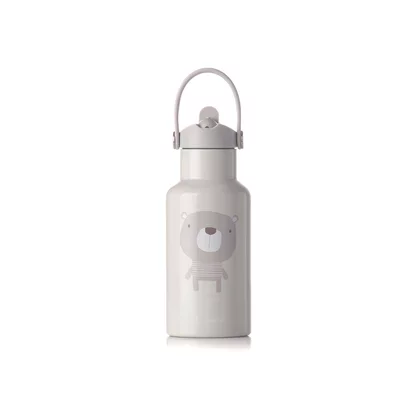 Sticla termos lichide, Jane, Din otel inoxidabil, Cu mentinere de temperatura de pana la 12 ore, 350 ml, Bpa Free, Conform cu EN 1186:2022EN 12546-1:2000UNE EN 14372:2005, Sand