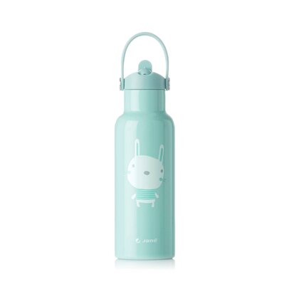 Sticla termos lichide, Jane, Din otel inoxidabil, Cu mentinere de temperatura de pana la 12 ore, 500 ml,  Bpa Free, Conform cu EN 1186:2022EN 12546-1:2000UNE EN 14372:2005, Mint