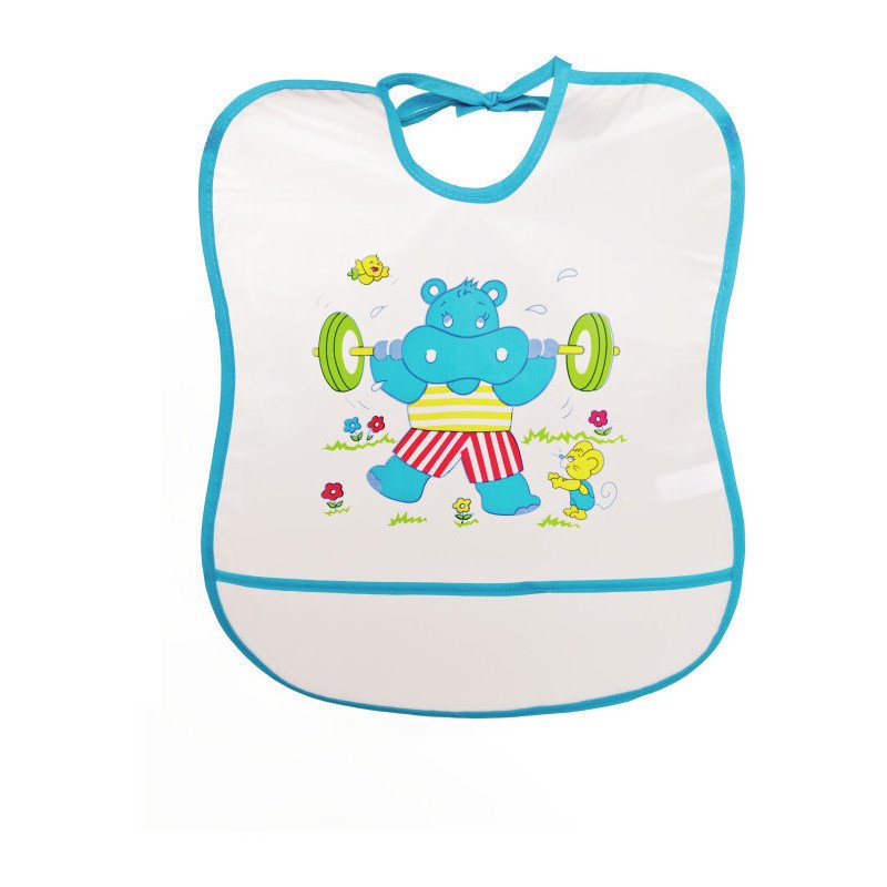 Sunny baby - baveta plastic moale 30x35 cm hipo, blue