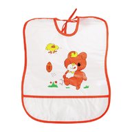 Sunny Baby - Baveta plastic moale 30x35 cm bear, Orange
