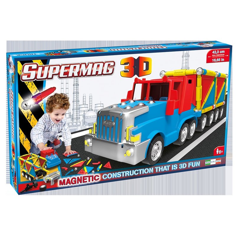 Supermag - jucarie 3d cu magnet camion